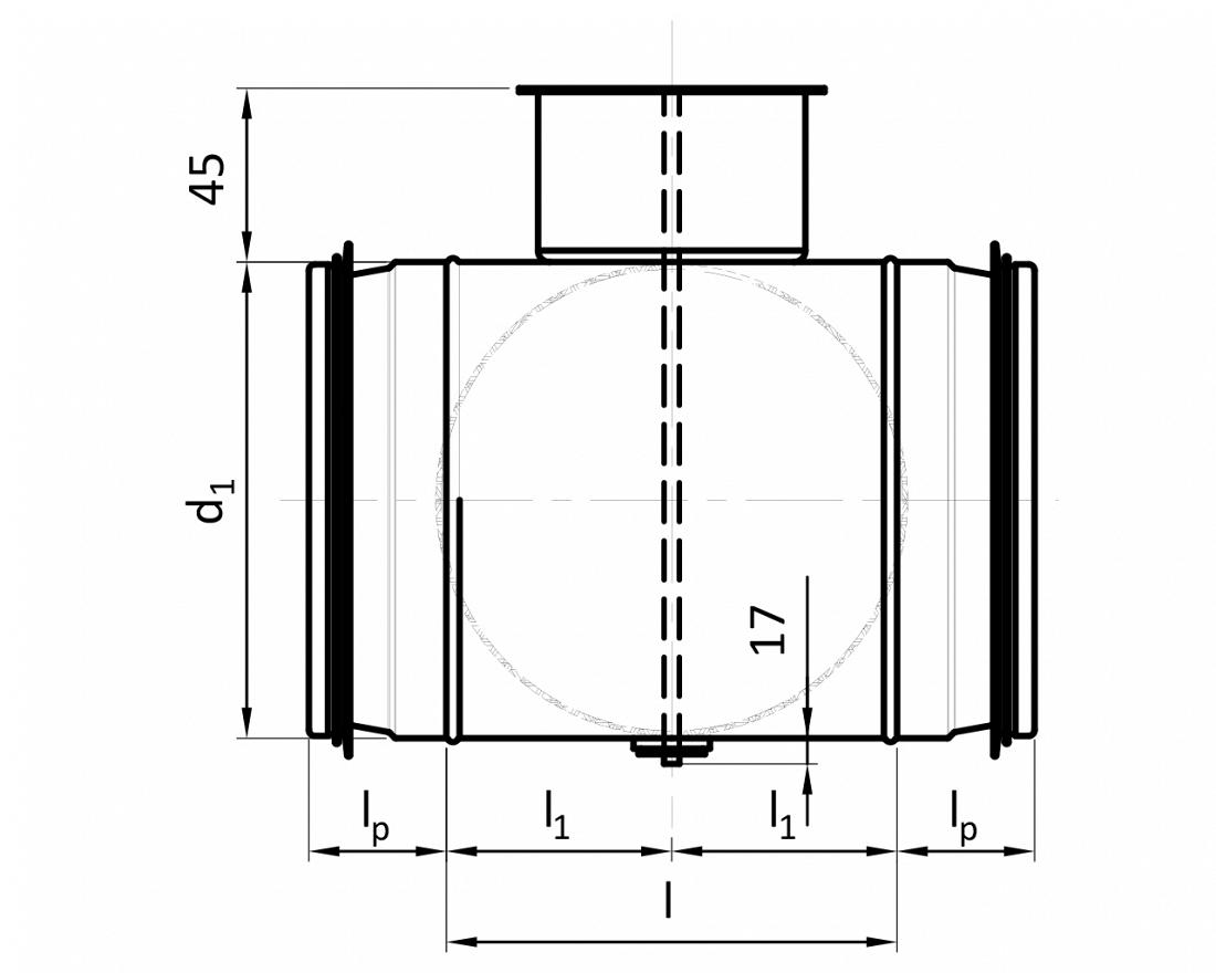 LTH-Hanse Absperrklappe DTU NW 150mm - Dichtschließend Für Lüftungsanlagen