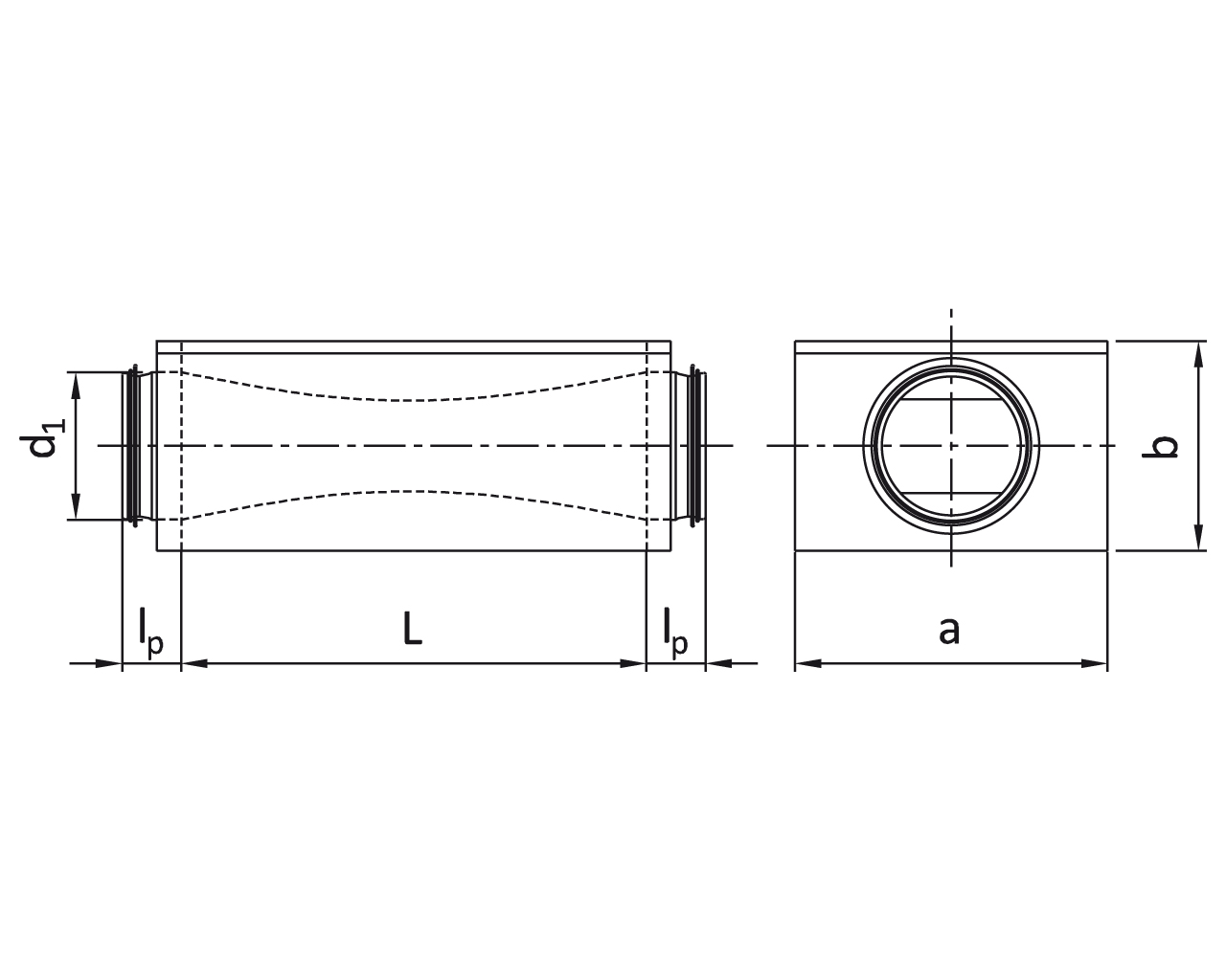 Schalldämpfer rechteckig KEN-LOK (RSRP / RSRF)