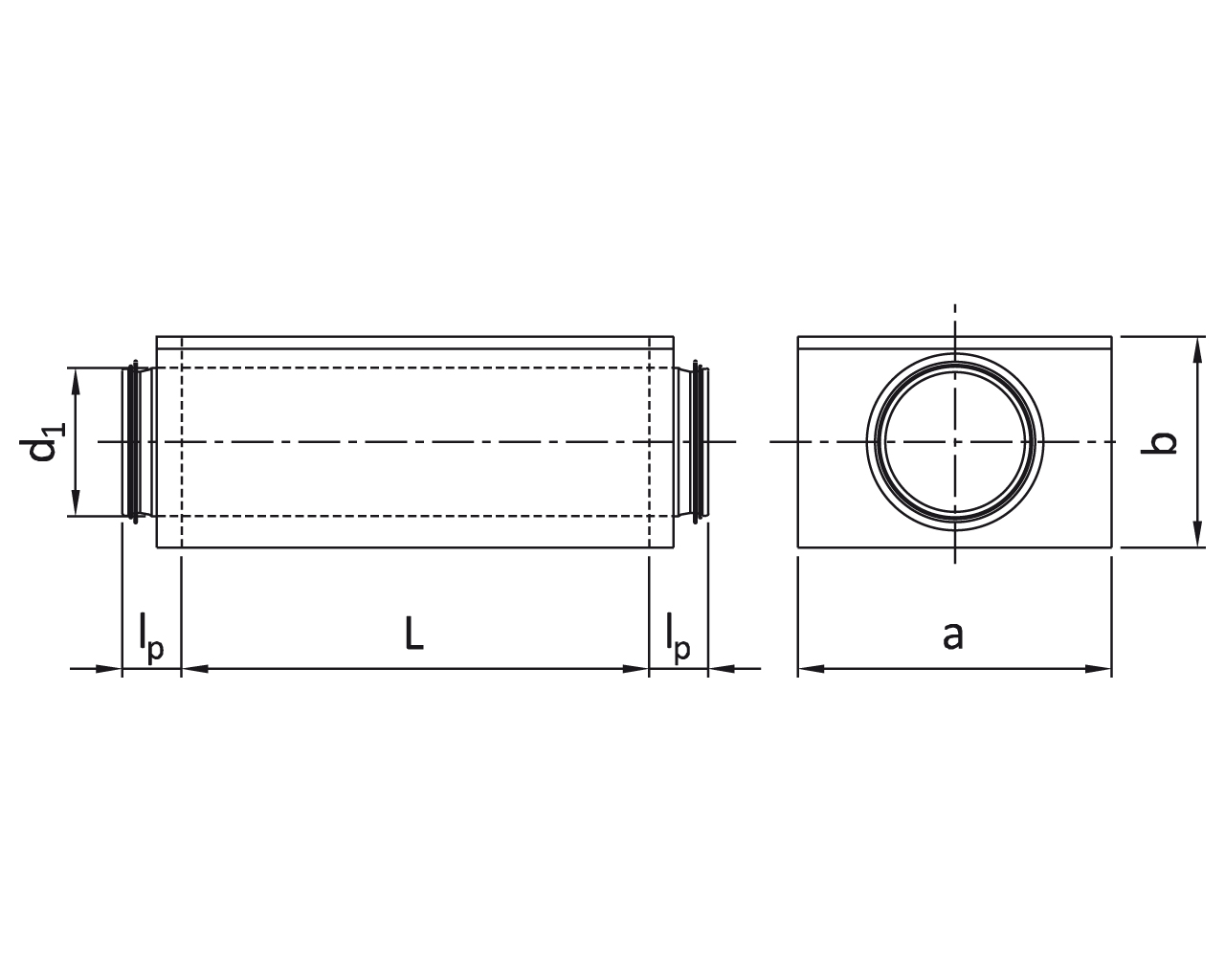 Schalldämpfer rechteckig KEN-LOK (RSRP / RSRF)
